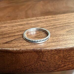 STERLING SILVER 925 Beaded Bali Ring Size 10.5